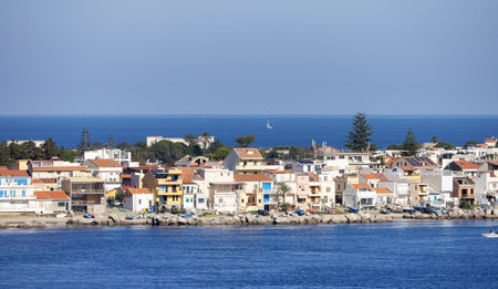 City by the Sea. Messina, Sicilia, Italy. Sunny Morning.の写真素材