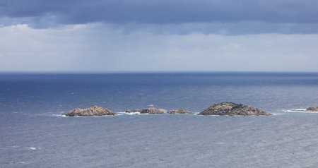 Rocky Coast on the Sea of Sardinia, Italy. Nature Background.
