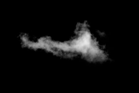 White Cloud Isolated on Black Background. Good for Atmosphere Creation and Compositionの写真素材