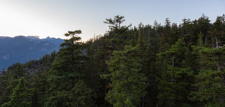 Canadian Mountain Landscape during Sunset. Squamish, British Columbia, Canada.の写真素材