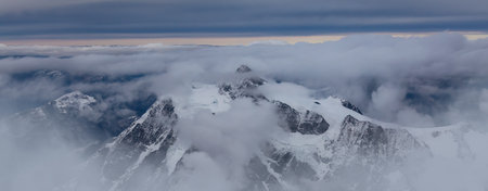 Aerial Canadian Mountain Landscape. Nature Background. British Columbia, Canada.の写真素材