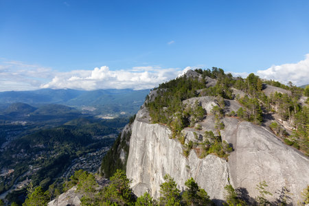 Mountain Landscape in Canadian Nature. Chief Mountain in Squamish, BC, Canada. Adventure Backgroundの写真素材
