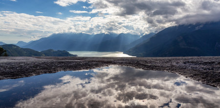 Mountain Landscape in Canadian Nature. Chief Mountain in Squamish, BC, Canada. Adventure Backgroundの写真素材