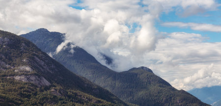 Mountain Landscape in Canadian Nature. Chief Mountain in Squamish, BC, Canada. Adventure Backgroundの写真素材