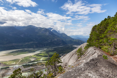 Mountain Landscape in Canadian Nature. Chief Mountain in Squamish, BC, Canada. Adventure Backgroundの写真素材