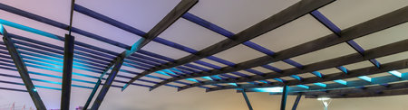 Modern Architectural Structure in Downtown Vancouver, BC, Canada. Background Panorama.の写真素材