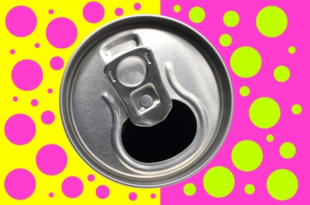 lemonade can in front colorful isolated photoの写真素材