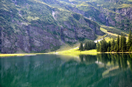 photo of Lake Hintersee in Felbertal in Austriaの写真素材