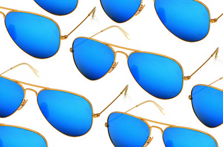 sunglasses 3D on white background photo close up