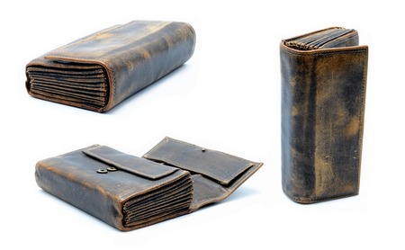 Purse on a white background isolated photoの写真素材