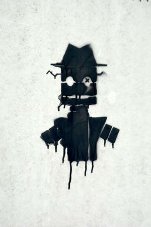 Grafitti on a white background close up photoの写真素材