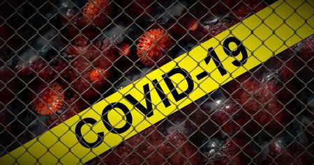 Covid 19 warning signの写真素材