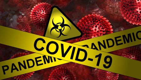 corona virus warning signの写真素材