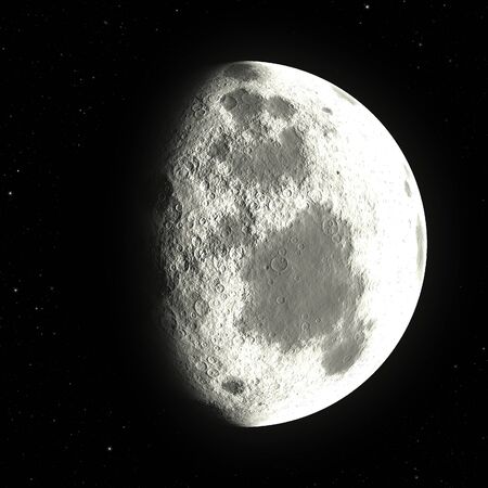 halb moon by nightの写真素材