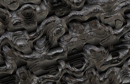 Dark futuristic abstract metal steelの写真素材