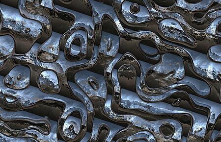 Futuristic abstract scifi metal steelの写真素材