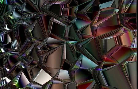 Abstract metal glass shardsの写真素材