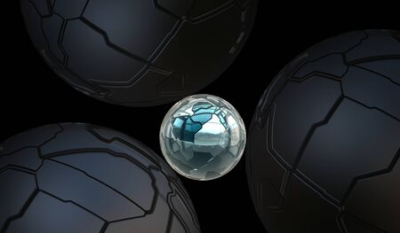 Abstract 3d globes spheresの写真素材