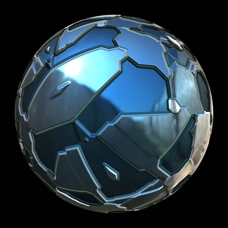 Blue abstract 3d sphereの写真素材