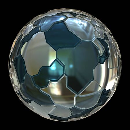 Structured abstract blue 3d sphereの写真素材