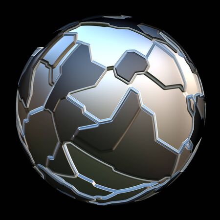 Futuristic 3d globe sphereの写真素材