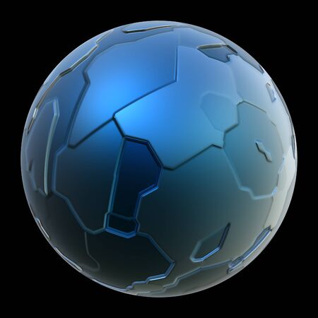 Futuristic 3d globe sphereの写真素材