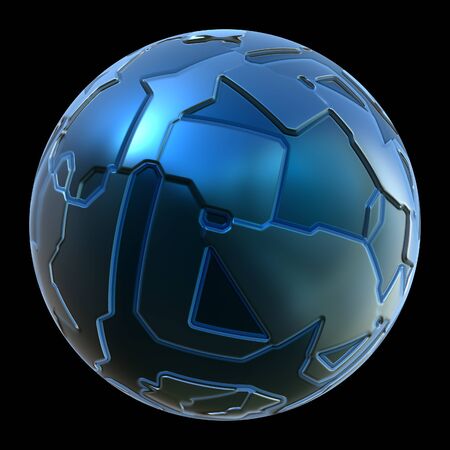 Futuristic 3d globe sphereの写真素材