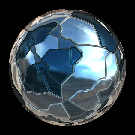 Futuristic 3d globe sphereの写真素材