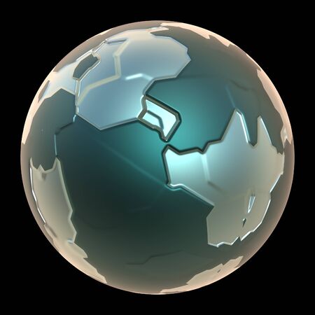 Futuristic 3d globe sphereの写真素材