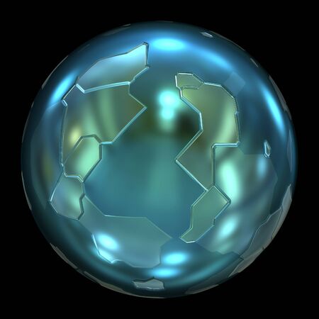 Futuristic 3d globe sphereの写真素材