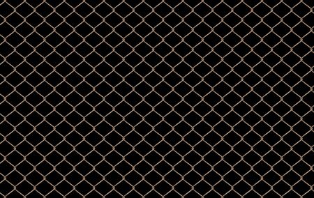 Chainlink fence on blackの写真素材