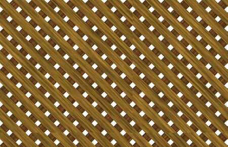 Wooden lattice fenceの写真素材
