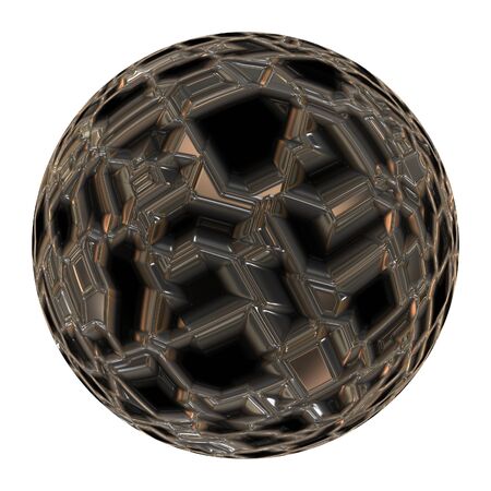 Futuristic 3d sphere isolatedの写真素材