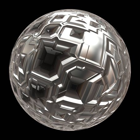Futuristic 3d sphere isolatedの写真素材