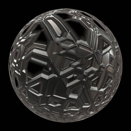 Futuristic 3d sphere isolatedの写真素材