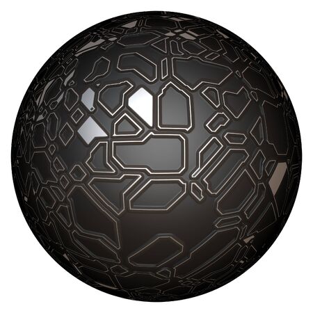 Futuristic 3d sphere isolatedの写真素材
