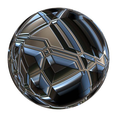 Futuristic 3d sphere isolatedの写真素材