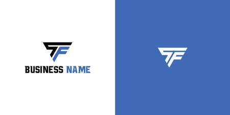letter T F logo design vector templateのイラスト素材