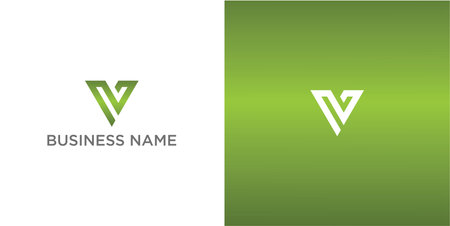 V letter logo design minimal style illustration iconのイラスト素材