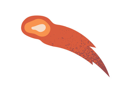 Sketch of asteroid. Space stickers and baby badges. Galaxy and former star, danger to planet. Astrology and Astronomy, scientific. Cartoon flat vector illustration isolated on white backgroundのイラスト素材