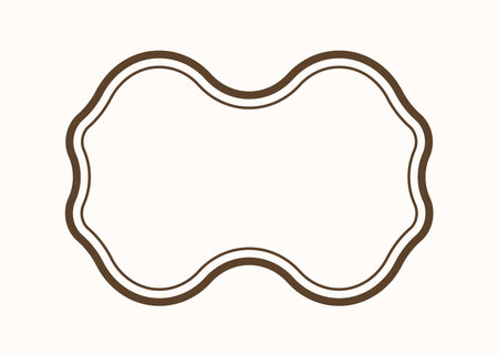 Vintage dark frame. Victorian border in baroque style. Minimalist creativity and art. Rococo ornament. Graphic element for website. Flat vector illustration isolated on white backgroundのイラスト素材