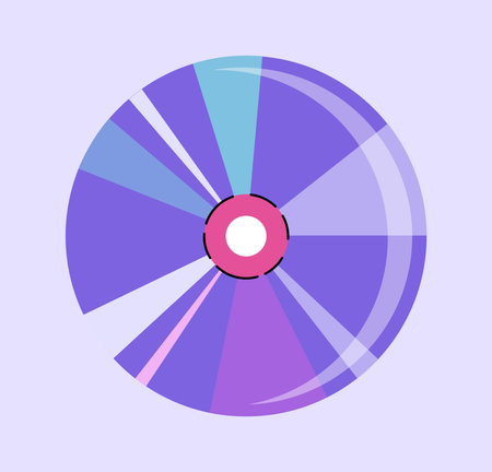 Classic 80s and 90s element. Blue rubber ball. Sports equipment. Fun and entertainment, leisure. Sticker for social networks. Flat vector illustration isolated on violet backgroundのイラスト素材