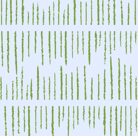 Naive boho seamless pattern. Repeating design element for printing on fabric. Green dirty lines. Abstract ornaments. Aesthetics and elegance. Texture and wallpaper. Flat vector illustrationのイラスト素材