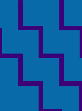Abstract geometric seamless pattern with interlocking blue and purple tiles, flat graphic style, on...