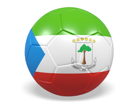 Football/soccer ball with a flag for Equatorial Guineaの写真素材