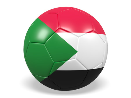 Football/soccer ball with a flag for Sudanの写真素材