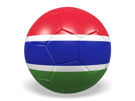 Football/soccer ball with a flag for The Gambiaの写真素材