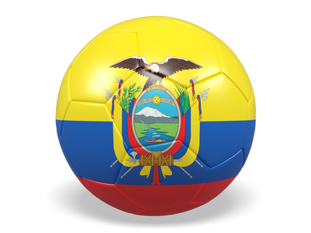 Football/soccer ball with a flag for Ecuadorの写真素材