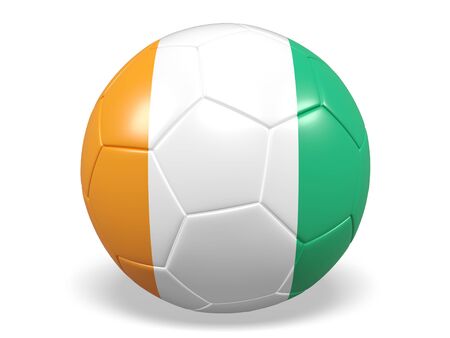 Football/soccer ball with a flag for Ivory Coastの写真素材