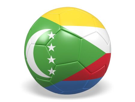 Football/soccer ball with a flag for Comorosの写真素材